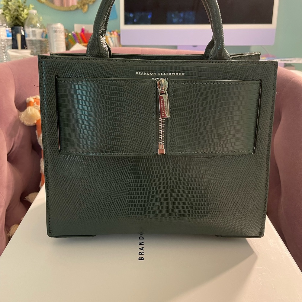 Brandon Blackwood Medium Kuei in Forest Green Lizard